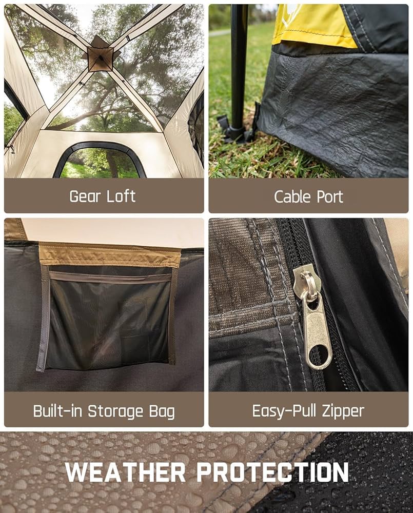 最大6人まで使用可能！機能充実！でもローコストなテント♪ 楽天市場】ツールームテント 家族豪華テント 2ルームテント 2室1